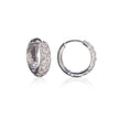 18ct White Gold Diamond Pavé Huggie Earrings