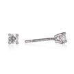 18ct White Gold 4 Claw Diamond Stud Earrings
