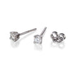 18ct White Gold 4 Claw Diamond Stud Earrings