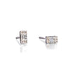 9ct White Gold Illusion Set Diamond Cluster Earrings