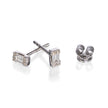 9ct White Gold Illusion Set Diamond Cluster Earrings