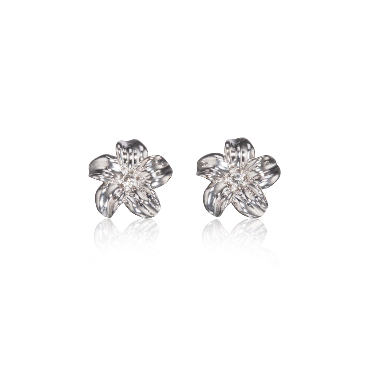 Jack Friedman 18ct White Gold Frangipane Earrings