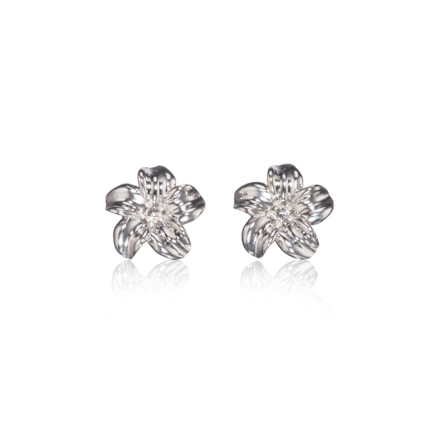 Jack Friedman 18ct White Gold Frangipane Earrings