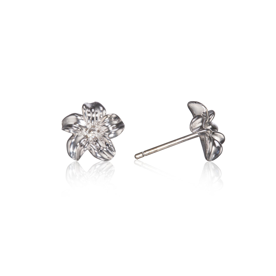 Jack Friedman 18ct White Gold Frangipane Earrings