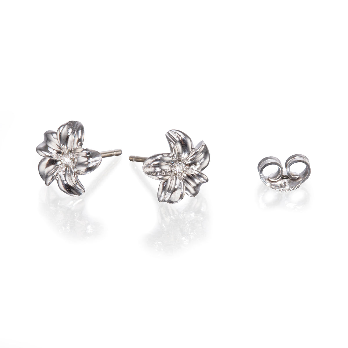 Jack Friedman 18ct White Gold Frangipane Earrings