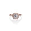 14ct Rose and White Gold Two Tone Double Halo Ring
