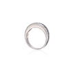 Jack Friedman 18ct White Gold Channel Set Sapphire and Pave Diamond Ring