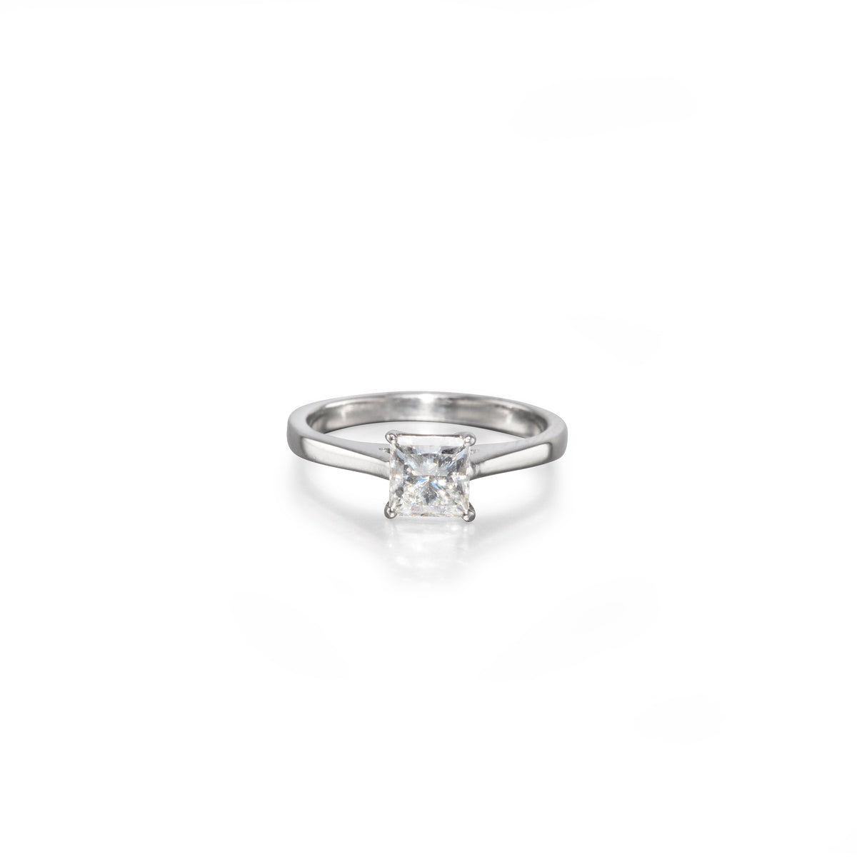 Browns Platinum Classic Claw set Princess Cut Diamond Ring