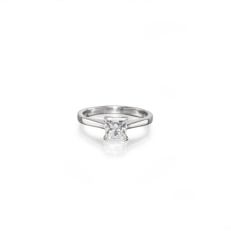 Browns Platinum Classic Claw set Princess Cut Diamond Ring