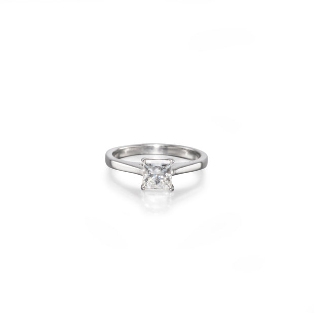 Browns Platinum Classic Claw set Princess Cut Diamond Ring