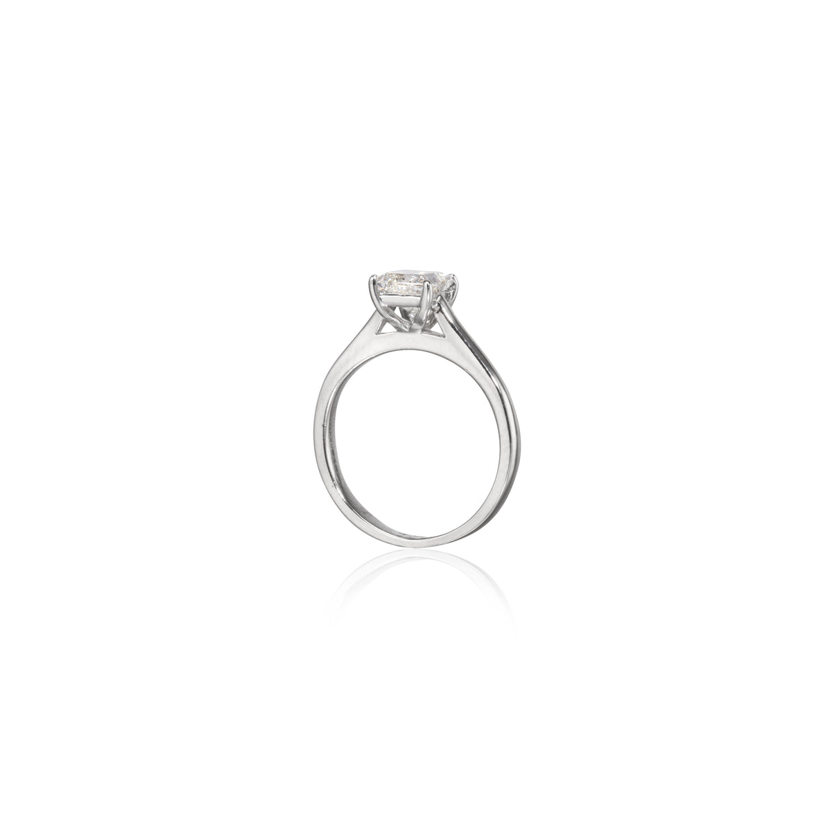 Browns Platinum Classic Claw set Princess Cut Diamond Ring