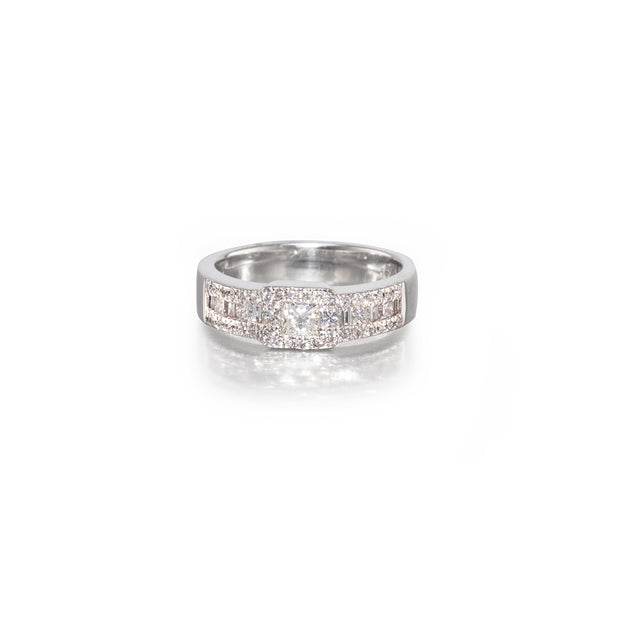 18ct white gold diamond cluster ring South Africa