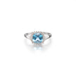Browns 9ct White Gold Cushion Cut Topaz Halo Ring