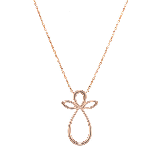 Browns 18ct Rose Gold Angel Necklace