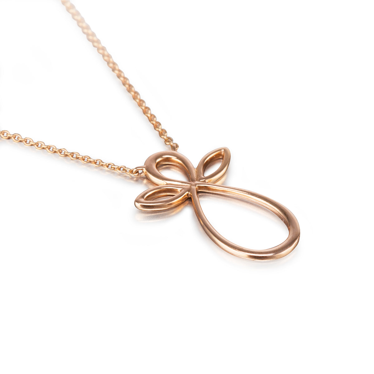 Browns 18ct Rose Gold Angel Necklace