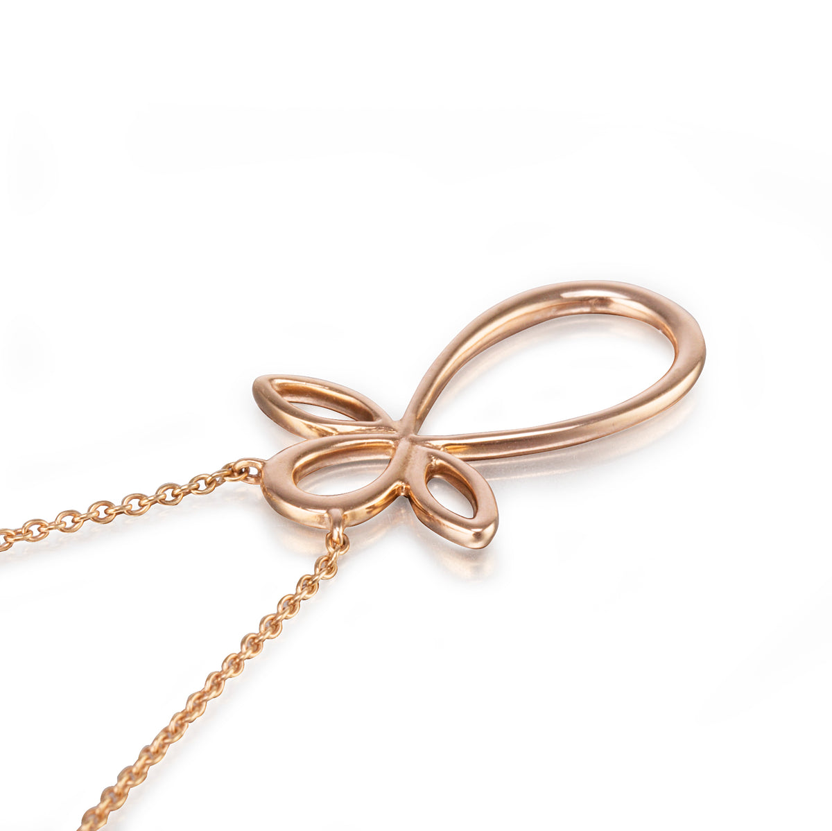Browns 18ct Rose Gold Angel Necklace