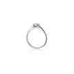 18ct White Gold Emerald and Baguette Cut Diamond Trilogy Ring