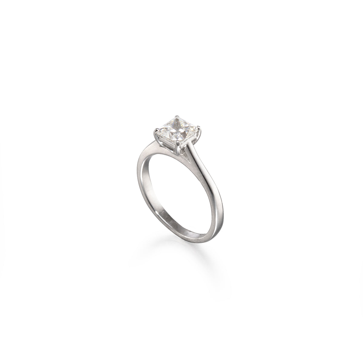 Browns Platinum Classic Claw set Princess Cut Diamond Ring