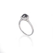 Browns Angel Collection 18ct White Gold Black Diamond Halo Ring