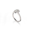 18ct White Gold Oval Cut Diamond Halo Ring