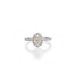 18ct White Gold Oval Cut Diamond Halo Ring