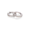 18ct White Gold Diamond Huggie Earrings