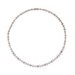 18ct White Gold Tanzanite and Diamond Milgrain Detail Necklace