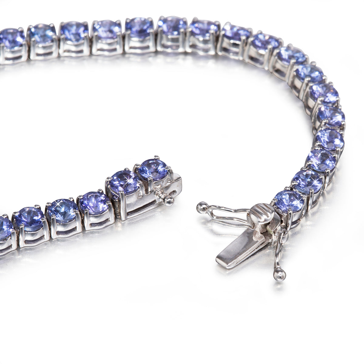 18ct White Gold Jack Friedman Tanzanite Tennis Bracelet – Miller Gold