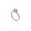 Browns 18ct Rose Gold Heart Diamond Halo Ring
