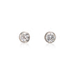 18ct white and yellow gold bezel diamond stud earrings South Africa
