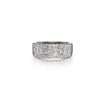 18ct White Gold Triple Row Diamond Eternity Ring