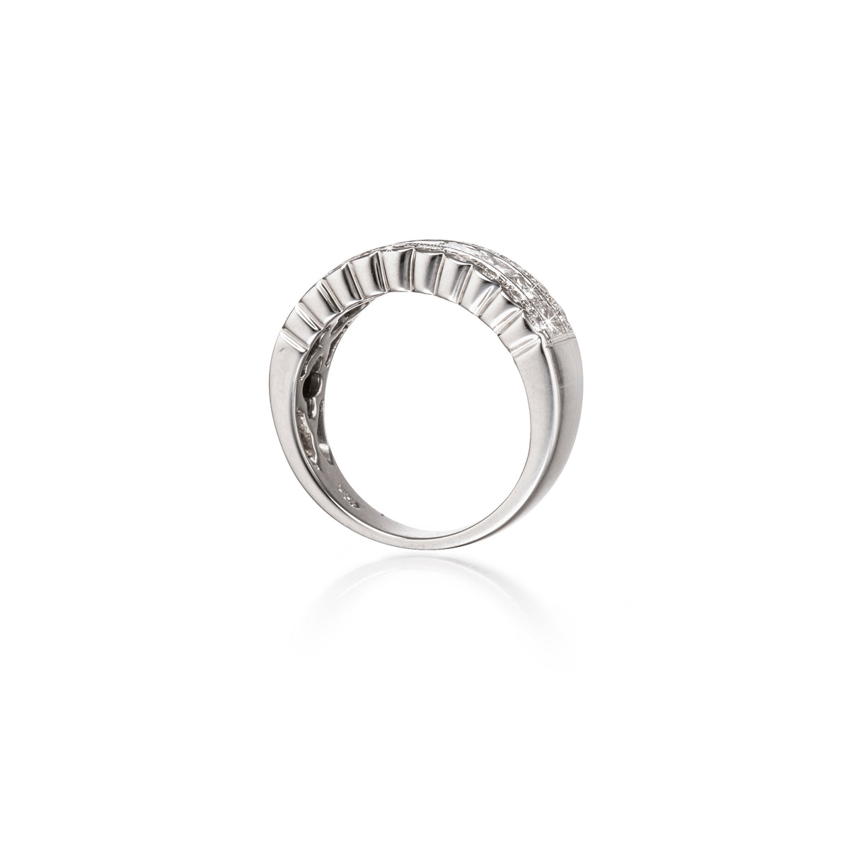 18ct White Gold Triple Row Diamond Eternity Ring