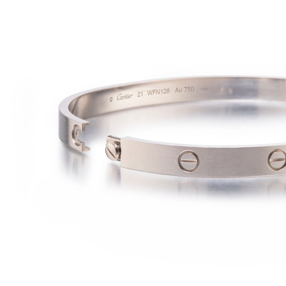 18ct White Gold Cartier Love Bracelet
