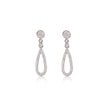 18ct White Gold Drop Dangle Diamond Earrings