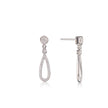 18ct White Gold Drop Dangle Diamond Earrings