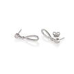 18ct White Gold Drop Dangle Diamond Earrings