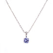 9ct White Gold Chain with a 9ct White Gold Tanzanite Pendant