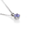 9ct White Gold Chain with a 9ct White Gold Tanzanite Pendant