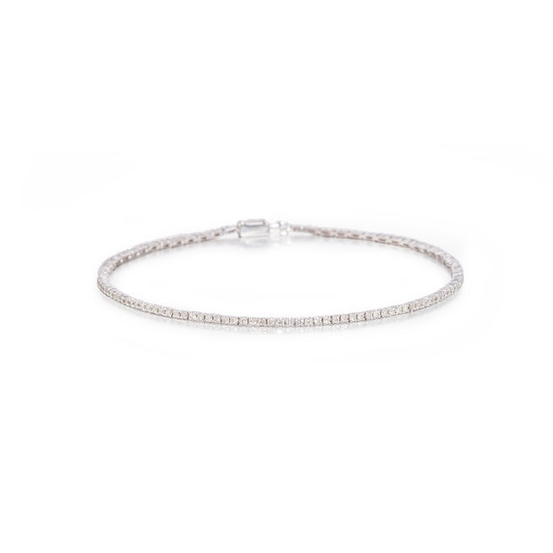 18ct White Gold Diamond Tennis Bracelet