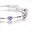18ct White Gold Tanzanite and Diamond Bracelet