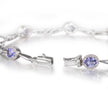 18ct White Gold Tanzanite and Diamond Bracelet