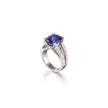 18ct White Gold Tanzanite and Diamond Ring
