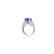 18ct White Gold Tanzanite and Diamond Ring