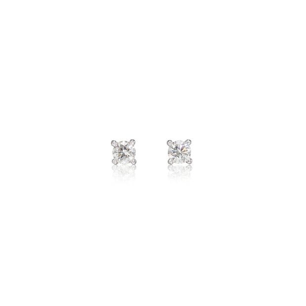 18ct White Gold Diamond Stud Earrings
