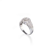 18ct White Gold Diamond Cluster Halo Ring
