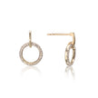 9ct Yellow Gold Diamond Eternity Drop Earrings
