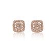 18ct Rose Gold Diamond Cluster Earrings