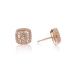 18ct Rose Gold Diamond Cluster Earrings