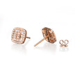 18ct Rose Gold Diamond Cluster Earrings