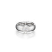 Platinum Oval Cut Diamond Solitaire Ring